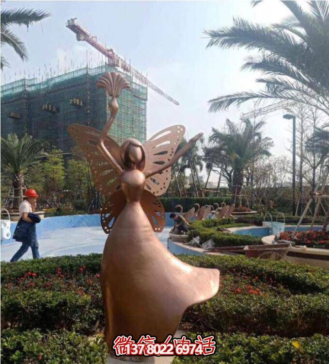 玻璃鋼景區雕塑，夢幻般的仙子、公主、天使、精靈、蝴蝶、小人像