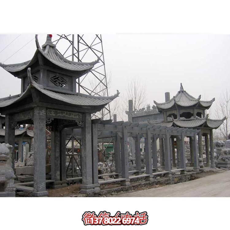 精美石雕，時(shí)尚的大理石長(zhǎng)廊營(yíng)造絕美的戶外公園雕塑