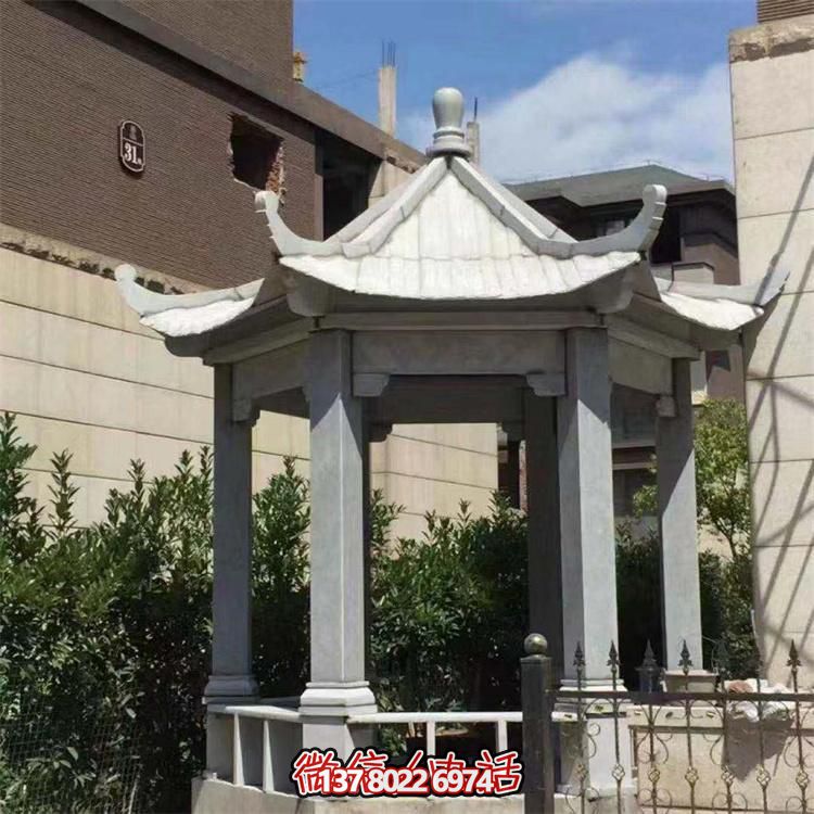 精美大理石涼亭，營造完美宅院景象