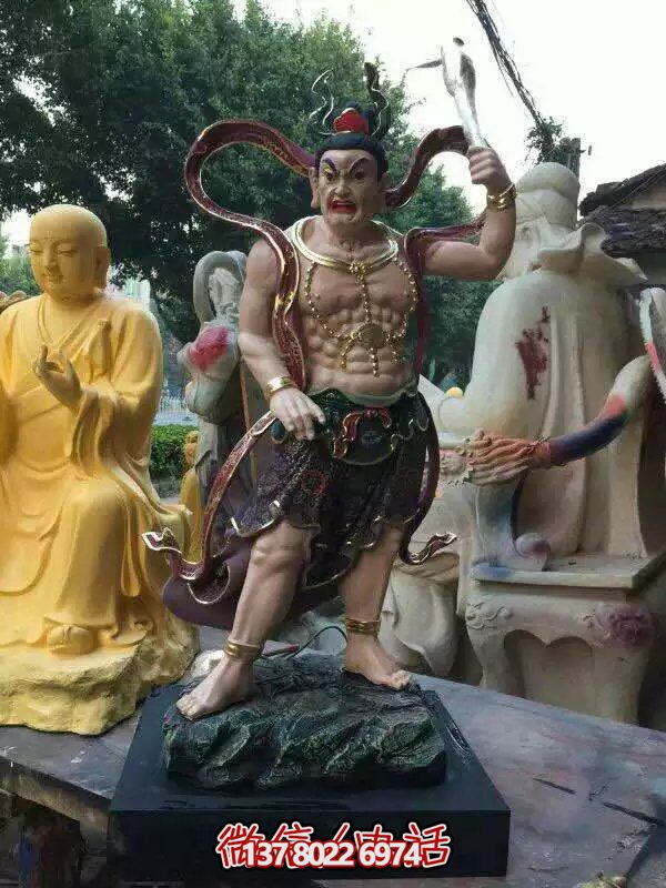 玻璃鋼八大金剛雕塑，護法神圣的守護