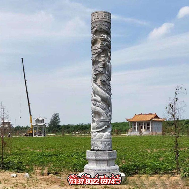 青石主題文化廣場(chǎng)——宏碑金龍柱石雕祠堂