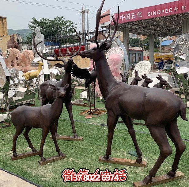 大型仿銅玻璃鋼擺件，非凡園林景觀戶外裝飾