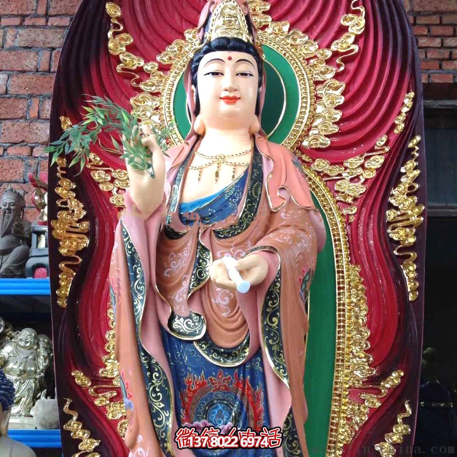 景區玻璃鋼戶外大型供奉神佛三圣雕塑 景區玻璃鋼戶外大型供奉神佛三圣雕塑