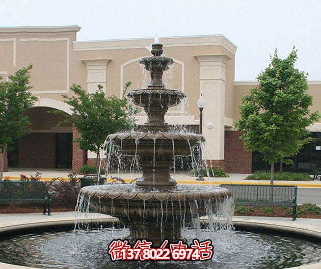 小區(qū)別墅景觀石雕多層噴泉雕塑 小區(qū)別墅景觀石雕多層噴泉雕塑