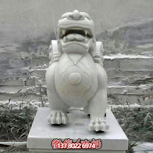 戶外廣場(chǎng)大型景觀大理石石雕招財(cái)貔貅雕塑 戶外廣場(chǎng)大型景觀大理石石雕招財(cái)貔貅雕塑