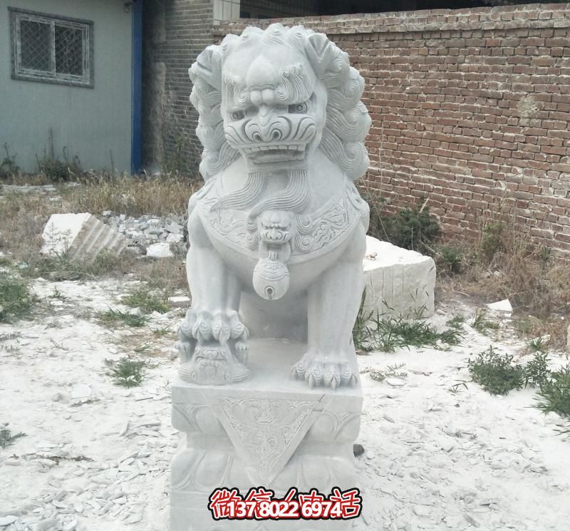 公園景區(qū)漢白玉石雕大型仿真動物獅子雕塑 公園景區(qū)漢白玉石雕大型仿真動物獅子雕塑